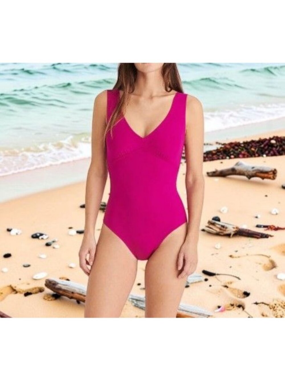 ERES Hold Up One Piece Swimsuit -  Color Sunset  Size 42 US 10 NWT